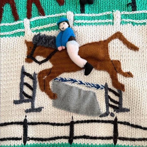 Vintage California Sweaters Kentucky Derby Sweater Peru - Picture 4 of 9